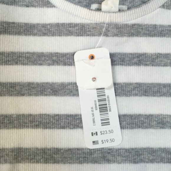 Gymboree Girl's Gray and White Stripes Long Sleeve Shirt, Size 2T - Picture 3 of 3